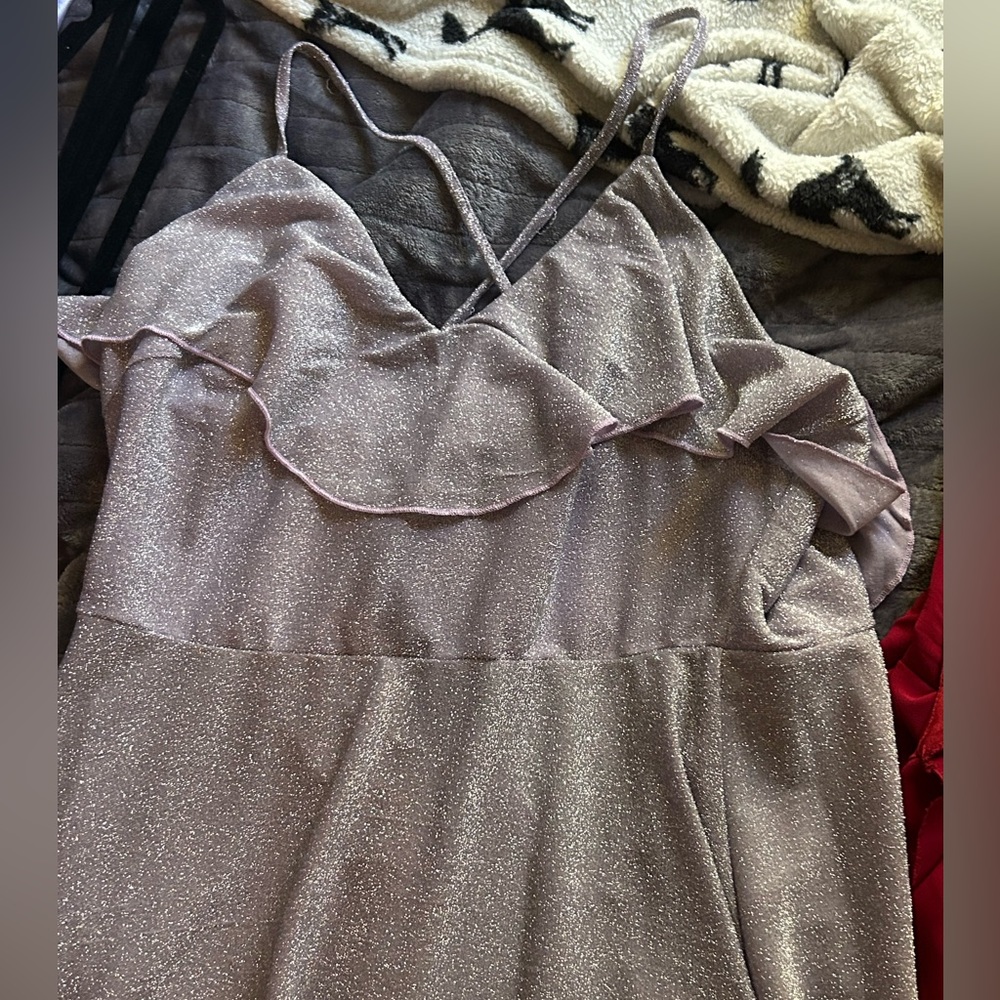 Purple sparkly a-line dress